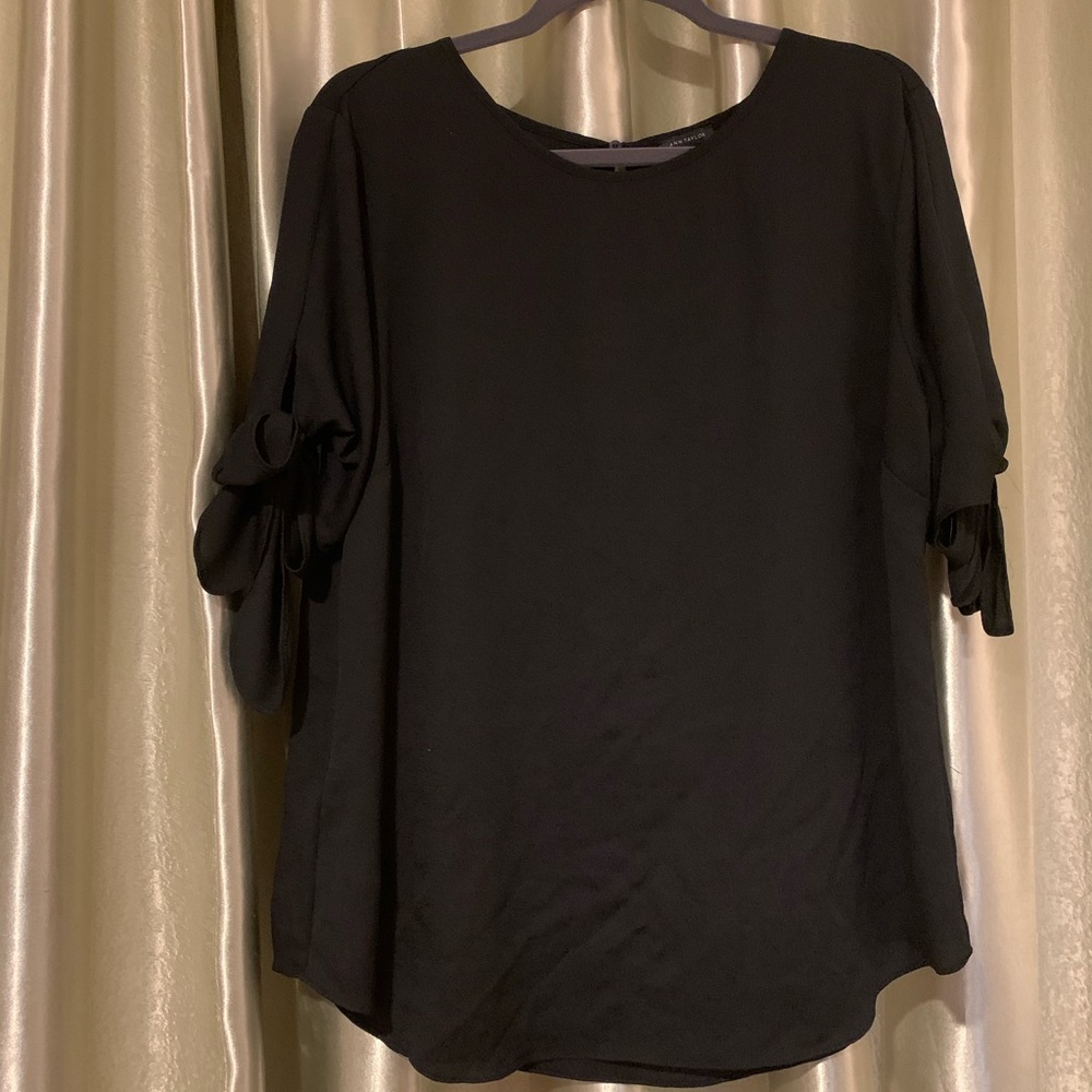 Ann Taylor black blouse size large